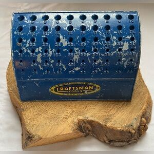 Vintage Craftsman Tools metal drill bit / hole punch index / holder- SCARCE